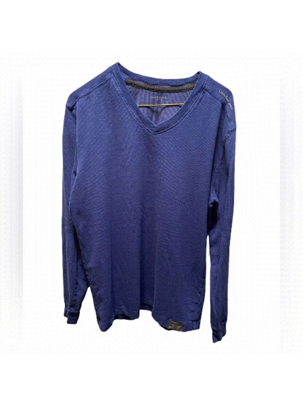 Calvin Klein Jeans Blue V Neck Sweater Large